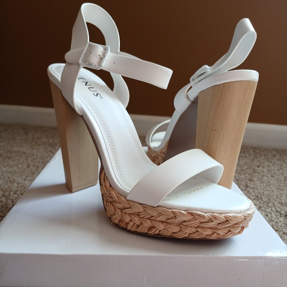 Women's Espadrille Platform Heels Sz. 10